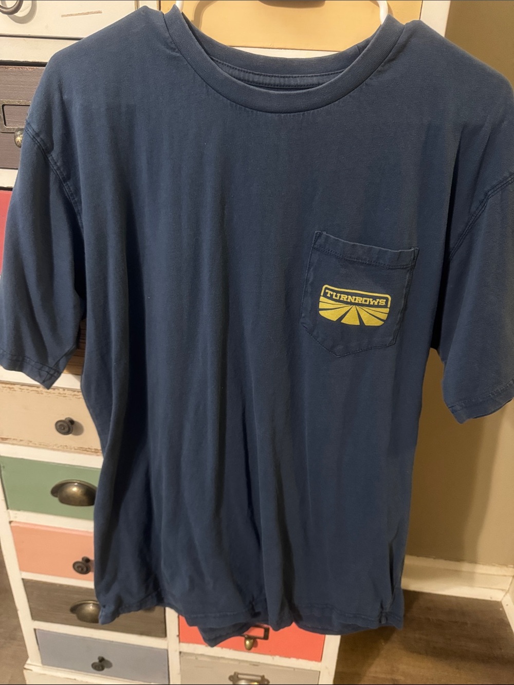 Turnrows Navy Short-Sleeve Pocket Tee